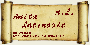 Anita Latinović vizit kartica